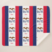 Patriotic Sherpa Blanket mit Flagge von Iowa Sherpadecke (Vorderseite (Horizontal))