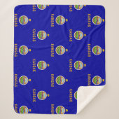 Patriotic Sherpa Blanket mit Flagge von Kansas Sherpadecke (Vorderseite)