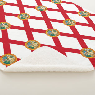 Patriotic Sherpa Blanket mit Florida-Flagge Sherpadecke