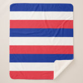 Patriotic Sherpa Blanket mit Frankreich-Flagge Sherpadecke (Vorderseite)