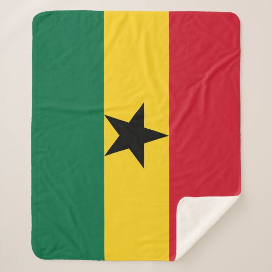Patriotic Sherpa Blanket mit Ghana-Flagge Sherpadecke (Vorderseite)