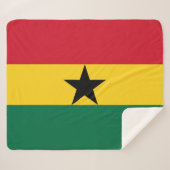 Patriotic Sherpa Blanket mit Ghana-Flagge Sherpadecke (Vorderseite (Horizontal))