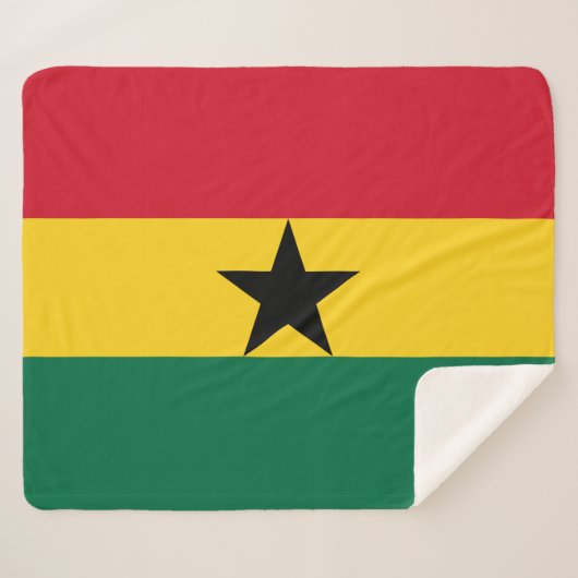 Patriotic Sherpa Blanket mit Ghana-Flagge Sherpadecke (Vorderseite (Horizontal))