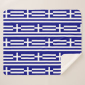 Patriotic Sherpa Blanket mit griechischer Flagge Sherpadecke (Vorderseite (Horizontal))