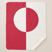 Patriotic Sherpa Blanket mit grönländischer Flagge Sherpadecke (Vorderseite)