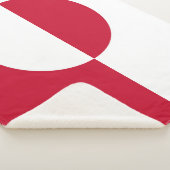 Patriotic Sherpa Blanket mit grönländischer Flagge Sherpadecke (3/4)