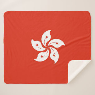 Patriotic Sherpa Blanket mit Hongkong-Flagge Sherpadecke