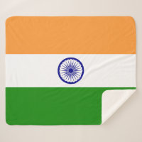Patriotic Sherpa Blanket mit indischer Flagge