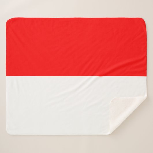 Patriotic Sherpa Blanket mit indonesischer Flagge Sherpadecke (Vorderseite (Horizontal))