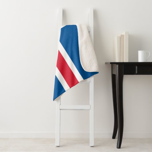Patriotic Sherpa Blanket mit isländischer Flagge Sherpadecke (Beispiel)