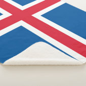 Patriotic Sherpa Blanket mit isländischer Flagge Sherpadecke (3/4)