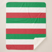 Patriotic Sherpa Blanket mit italienischer Flagge Sherpadecke (Vorderseite)