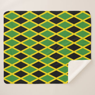 Patriotic Sherpa Blanket mit Jamaica-Flagge Sherpadecke