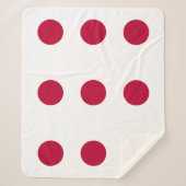 Patriotic Sherpa Blanket mit japanischer Flagge Sherpadecke (Vorderseite)