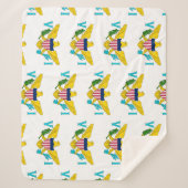 Patriotic Sherpa Blanket mit Jungfrau Islands flag Sherpadecke (Vorderseite)