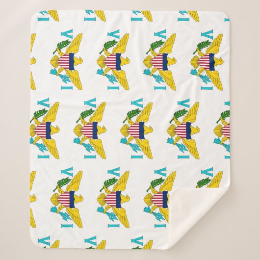 Patriotic Sherpa Blanket mit Jungfrau Islands flag Sherpadecke (Vorderseite)