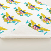 Patriotic Sherpa Blanket mit Jungfrau Islands flag Sherpadecke (3/4)
