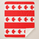 Patriotic Sherpa Blanket mit kanadischer Flagge Sherpadecke (Vorderseite)