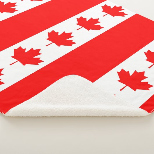 Patriotic Sherpa Blanket mit kanadischer Flagge Sherpadecke (3/4)