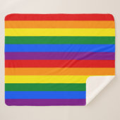 Patriotic Sherpa Blanket mit LGBT-Prix-Flagge Sherpadecke (Vorderseite (Horizontal))