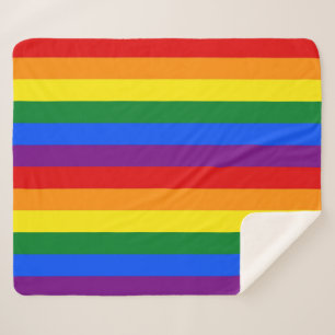 Patriotic Sherpa Blanket mit LGBT-Prix-Flagge Sherpadecke