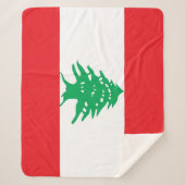 Patriotic Sherpa Blanket mit Libanon-Flagge Sherpadecke (Vorderseite)
