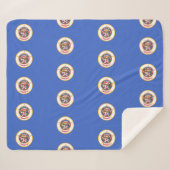 Patriotic Sherpa Blanket mit Minnesota-Flagge Sherpadecke (Vorderseite (Horizontal))