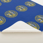 Patriotic Sherpa Blanket mit Nebraska-Flagge Sherpadecke (3/4)