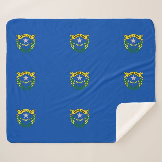 Patriotic Sherpa Blanket mit Nevada-Flagge Sherpadecke (Vorderseite (Horizontal))