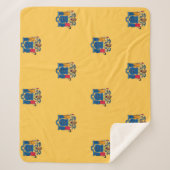 Patriotic Sherpa Blanket mit New Jersey-Flagge Sherpadecke (Vorderseite)