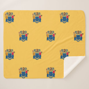 Patriotic Sherpa Blanket mit New Jersey-Flagge Sherpadecke