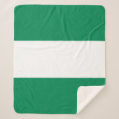 Patriotic Sherpa Blanket mit nigerianischer Flagge Sherpadecke (Vorderseite)