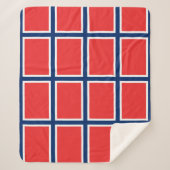 Patriotic Sherpa Blanket mit norwegischer Flagge Sherpadecke (Vorderseite)