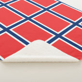 Patriotic Sherpa Blanket mit norwegischer Flagge Sherpadecke (3/4)