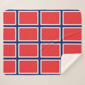Patriotic Sherpa Blanket mit norwegischer Flagge Sherpadecke (Vorderseite (Horizontal))