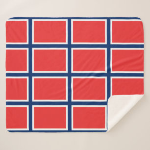 Patriotic Sherpa Blanket mit norwegischer Flagge Sherpadecke