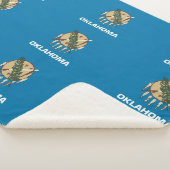 Patriotic Sherpa Blanket mit Oklahoma-Flagge Sherpadecke (3/4)