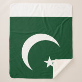 Patriotic Sherpa Blanket mit pakistanischer Flagge Sherpadecke (Vorderseite)