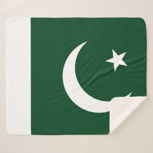 Patriotic Sherpa Blanket mit pakistanischer Flagge Sherpadecke