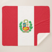 Patriotic Sherpa Blanket mit Peru-Flagge Sherpadecke (Vorderseite (Horizontal))