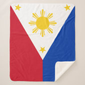 Patriotic Sherpa Blanket mit philippinischer Flagg Sherpadecke (Vorderseite)