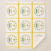 Patriotic Sherpa Blanket mit Rhode Island Flagge Sherpadecke (Vorderseite)