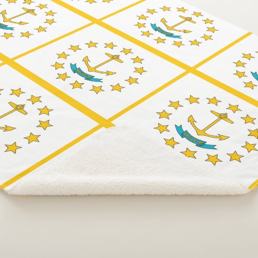 Patriotic Sherpa Blanket mit Rhode Island Flagge Sherpadecke (3/4)