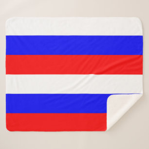 Patriotic Sherpa Blanket mit Russland-Flagge Sherpadecke