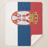 Patriotic Sherpa Blanket mit serbischer Flagge Sherpadecke (Vorderseite)