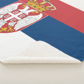 Patriotic Sherpa Blanket mit serbischer Flagge Sherpadecke (3/4)