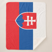 Patriotic Sherpa Blanket mit slowakischer Flagge Sherpadecke (Vorderseite)