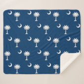 Patriotic Sherpa Blanket mit South Carolina-Flagge Sherpadecke (Vorderseite (Horizontal))