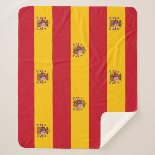 Patriotic Sherpa Blanket mit spanischer Flagge Sherpadecke (Vorderseite)