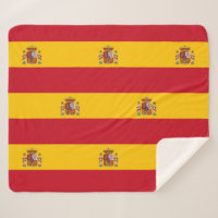 Patriotic Sherpa Blanket mit spanischer Flagge